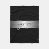 Elegant Editable Monogram Script Writing | Schwarz Fleecedecke (Vorderseite)
