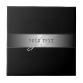 Elegant Editable Monogram Script Writing | Schwarz Fliese (Vorderseite)