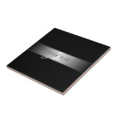 Elegant Editable Monogram Script Writing | Schwarz Fliese (Seite)