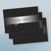 Elegant Editable Monogram Script Writing | Schwarz Geschenkpapier Set