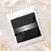 Elegant Editable Monogram Script Writing | Schwarz Geschenktütchen (Ausgeschnitten)