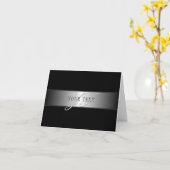 Elegant Editable Monogram Script Writing | Schwarz Karte (Gelbe Blume)