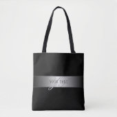 Elegant Editable Monogram Script Writing | Schwarz Tasche (Vorderseite)