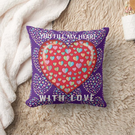 Elegant Editibale Einfaches Herzdesign Kissen (Decke)