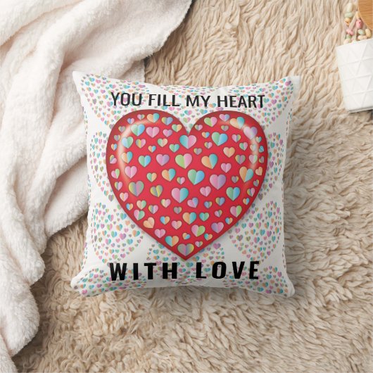 Elegant Editibale Einfaches Herzdesign Kissen (Decke)