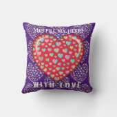 Elegant Editibale Einfaches Herzdesign Kissen (Rückseite)