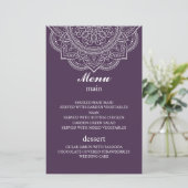 Elegant Eggplant Paisley Indian Hindu Wedding (Stehend Vorderseite)