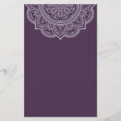 Elegant Eggplant Paisley Indian Hindu Wedding (Rückseite)