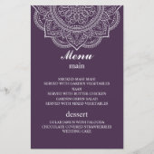 Elegant Eggplant Paisley Indian Hindu Wedding (Vorderseite)