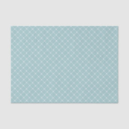Elegant Eggshell Blue Trellis Pattern Seidenpapier
