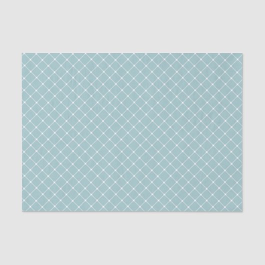 Elegant Eggshell Blue Trellis Pattern Seidenpapier (Vorderseite)