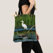 Elegant Egret Printed Tote Bag Tasche (Von Nahem)