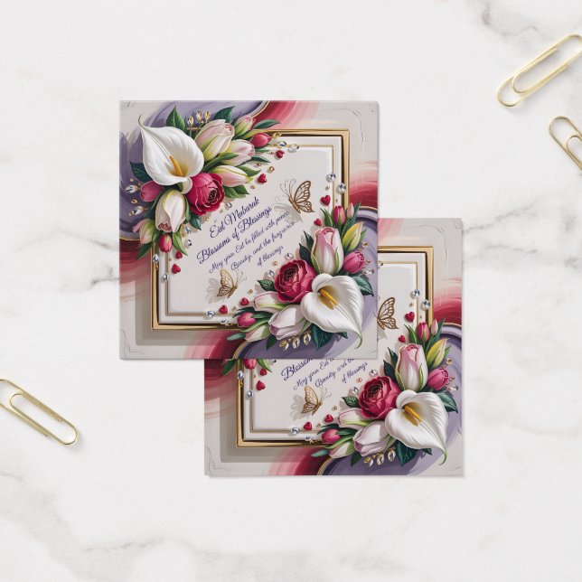 Elegant Eid Al Adha Greeting Card with White Calla (Büro)