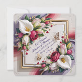 Elegant Eid Al Adha Greeting Card with White Calla Karte (Rückseite)