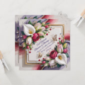 Elegant Eid Al Adha Greeting Card with White Calla Karte (Vorderseite/Rückseite Beispiel)