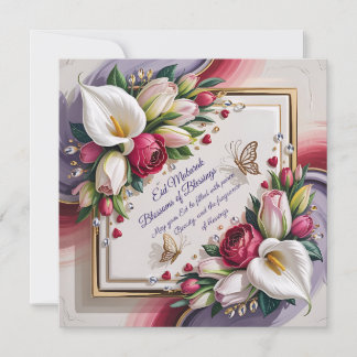 Elegant Eid Al Adha Greeting Card with White Calla Karte