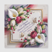 Elegant Eid Al Adha Greeting Card with White Calla Magnetkarte (Vorderseite)