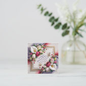 Elegant Eid Al Adha Greeting Card with White Calla Quadratische Visitenkarte (Stehend Vorderseite)