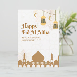 Elegant Eid Al-Adha Greetings Poster Einladung