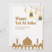 Elegant Eid Al-Adha Greetings Poster Einladung (Rückseite)