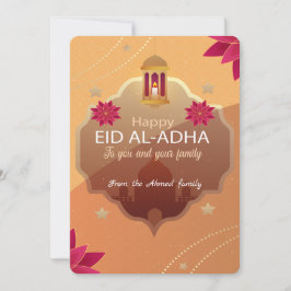 Elegant Eid al-Adha Mubarak Card Feiertagskarte