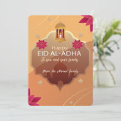 Elegant Eid al-Adha Mubarak Card Feiertagskarte (Stehend Vorderseite)