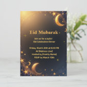 Elegant Eid Celebration Invitation Einladung (Stehend Vorderseite)