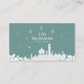 Elegant Eid Mubarak 1447 Hijri Grußkarte Visitenkarte (Vorderseite)