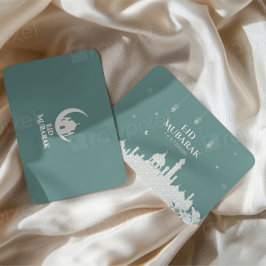 Elegant Eid Mubarak 1447 Hijri Grußkarte Visitenkarte