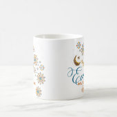 Elegant Eid Mubarak Arabic Calligraphy Moon Stars Kaffeetasse (Mittel)