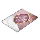 Elegant Eid Mubarak Arabische Kalligraphie Notizblock (Linke Seite)