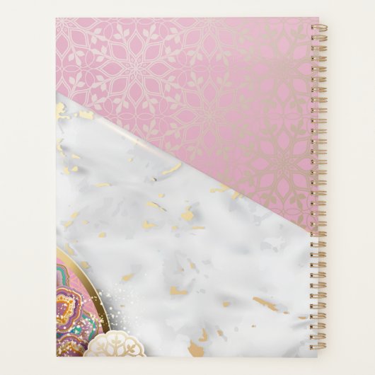 Elegant Eid Mubarak Arabische Kalligraphie Planer (Rückseite)