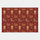 Elegant Eid Mubarak Calligrafy gold Geschenkpapier Set (Vorderseite 3)