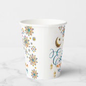 Elegant Eid Mubarak Calligraphy Moon Stars Pappbecher (Rechts)