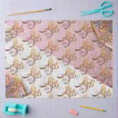 Elegant Eid Mubarak Gold in arabischer Kalligrafie Seidenpapier (Basteln)