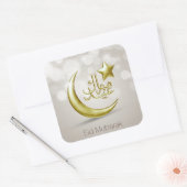 Elegant Eid Mubarak Gold Moon Star - Aufkleber (Umschlag)