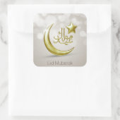 Elegant Eid Mubarak Gold Moon Star - Aufkleber (Tasche)