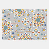 Elegant Eid Mubarak Kalligraphie farbenfroh Geschenkpapier Set (Vorderseite 2)