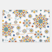 Elegant Eid Mubarak Kalligraphie farbenfroh Geschenkpapier Set (Vorderseite)