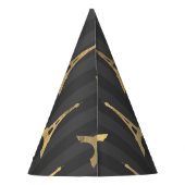 Elegant Eiffel Tower France Yellow Black Vertical Partyhütchen (Rückseite)
