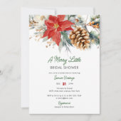 Elegant ein fröhliches kleines Weihnachtsfest-Brau Einladung (Vorderseite)