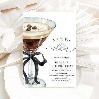Elegant Ein Tini-Bisschen-Älter Espresso-Martini-G Einladung