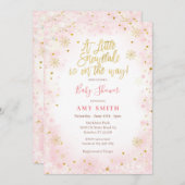 Elegant Eine kleine Schneeflocke ist unterwegs Einladung (Vorne/Hinten)