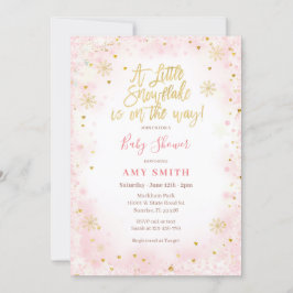 Elegant Eine kleine Schneeflocke ist unterwegs Einladung