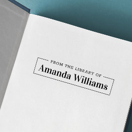 Elegant einfach aus der Bibliothek des Buchzeichen Permastempel