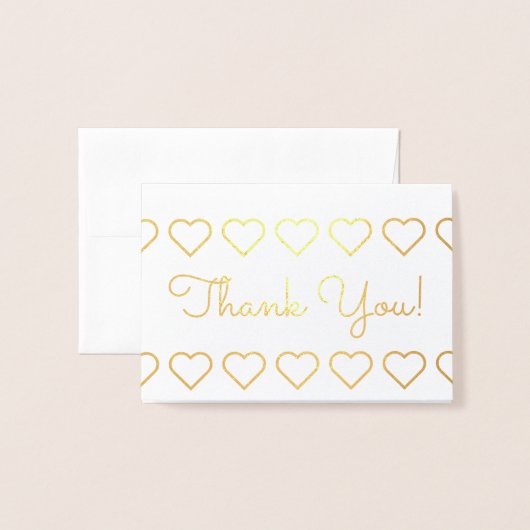 Elegant, einfach "Danke!" Karte (Vorderseite mit Umschlag)