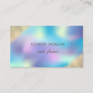 Elegant Einfach Faux Gold, Holografisch Visitenkarte