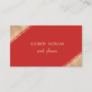 Elegant Einfach Faux Gold, Rot Visitenkarte