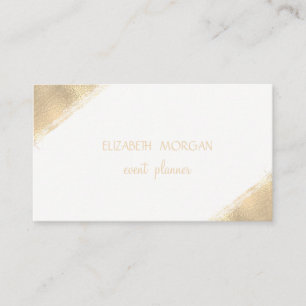 Elegant Einfach Faux Gold ,Weiß Visitenkarte