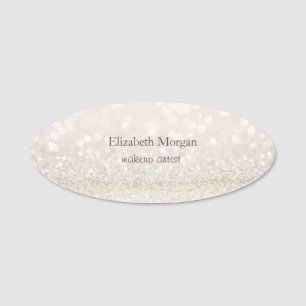 Elegant  Einfach  Glitter-Bokeh Namensschild